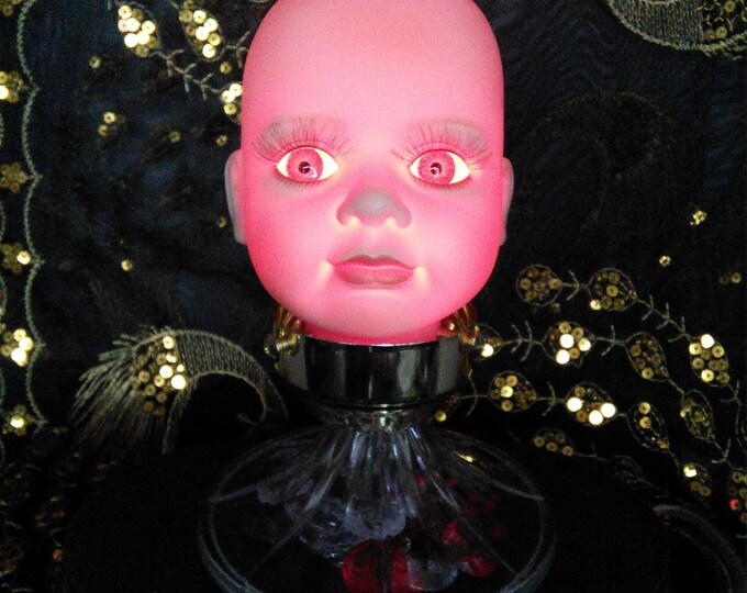 Creepy Porcelain Doll Head Lamp Etsy