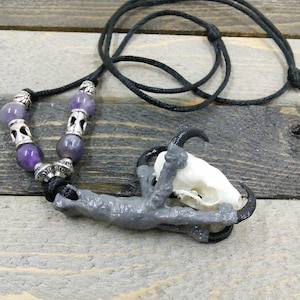 The Morrigan dark goddess pagan witch protection necklace
