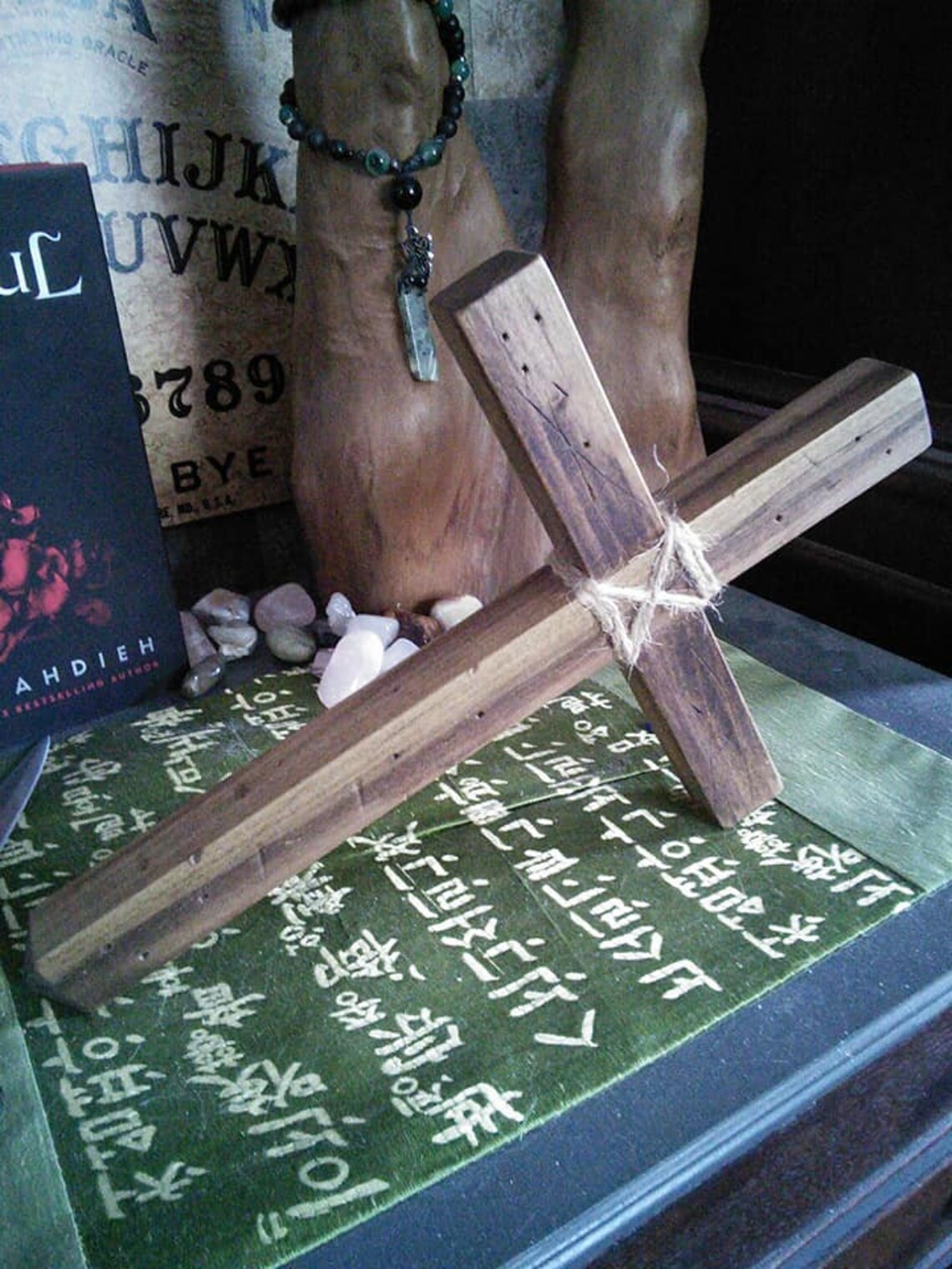 Cross Shaped Wooden Distressed Vampire Stake Etsy