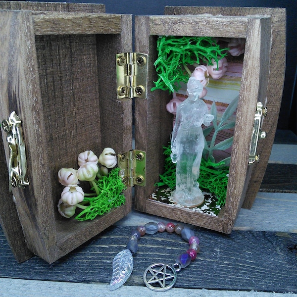 Pocket travel shrine for the goddess of love Pagan wicca