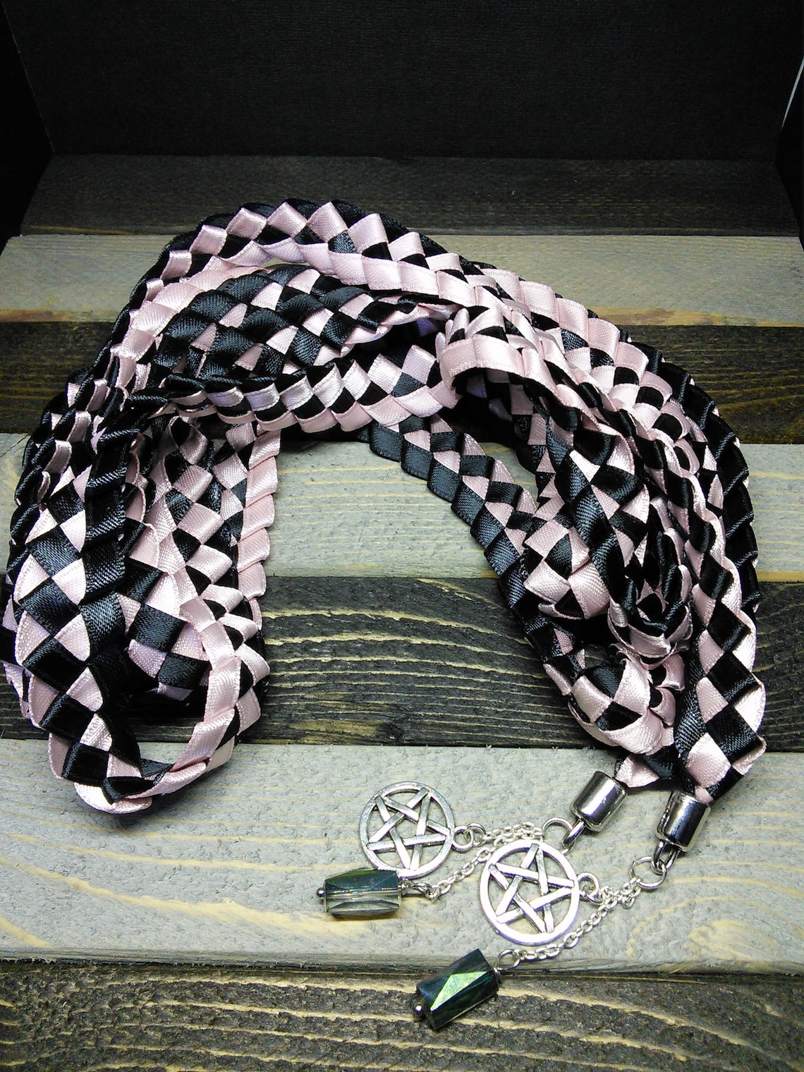 Wicca Pagan Wedding Satin Ribbon Handfasting Blush Pink and Tuxedo ...