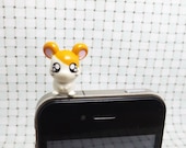 25%OFF Adorable Hamtaro Golden Hamster Mole Dust Plug 3.5mm Cell Phone Plug iPhone 4 4S 5 5S Plug Samsung Charm Headphone Jack Ear Cap
