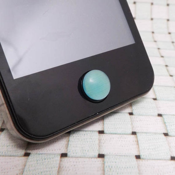 Blue Cat Eye Stone Opal Moon Crystal Home Button Sticker for iPhone 3,4,4s,5,ipad 2,3,4,iPod Touch 2,3,4,5