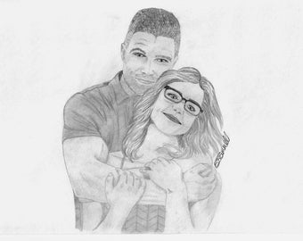 Arrow Oliver & Felicity "Olicity" sketch