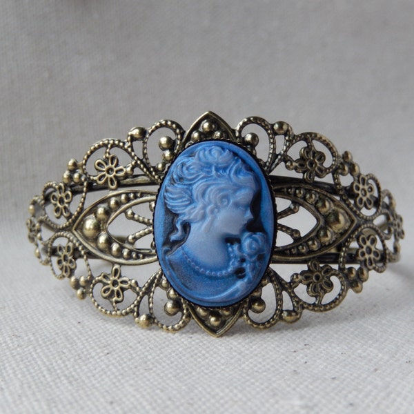 Classic cameo bracelet,Ornate cameo jewelry,Renaissance Woman,Unique gift