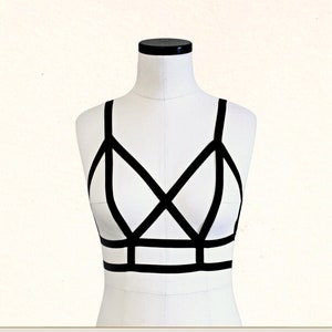 OBSIDIAN Harness Top - Elastic Harness | Strappy Top | Custom Fit | Pole & Burlesque Dancewear