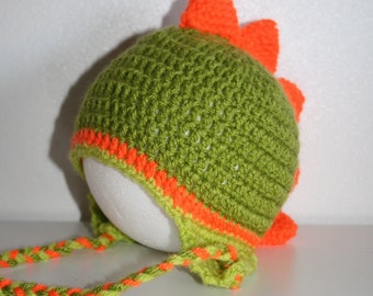 Crochet Dinosaur hat // Cute dinosaur hat // Baby dinosaur hats // Hand made toddler hats // Crochet fun hats for baby // Infant hats