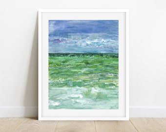 Beach Art Print, Beach Painting, Ocean Art, Florida beach, Naples Florida, Contemporary Art, Modern Art