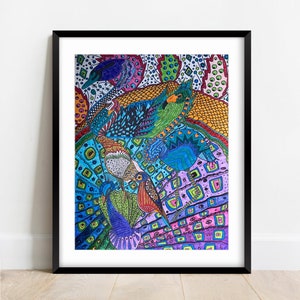 Birds, Colorful Art, Naples Florida, Contemporary Art, Modern Art