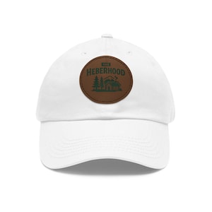 Heberhood Leather Patch Hat, Casual Cap for Nature Lovers, Outdoor Activities, Gift for Dads, Hiking & Camping Hat, Unique Style