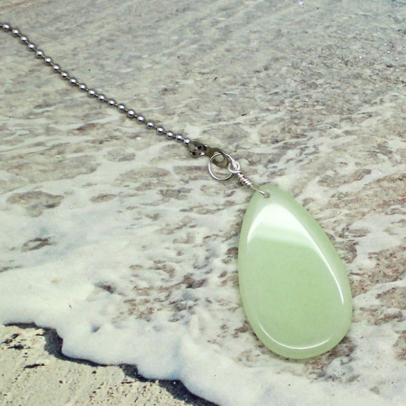 Glow In The Dark Green Aventurine Decorative Fan Pull Glow In The Dark Green Aventurine, Glow In The Dark Ceiling Fan Pull
