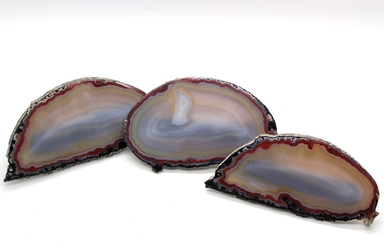 Brazilian Agate Drawer Pulls Set of 3 Natural Decor Stone Etsy