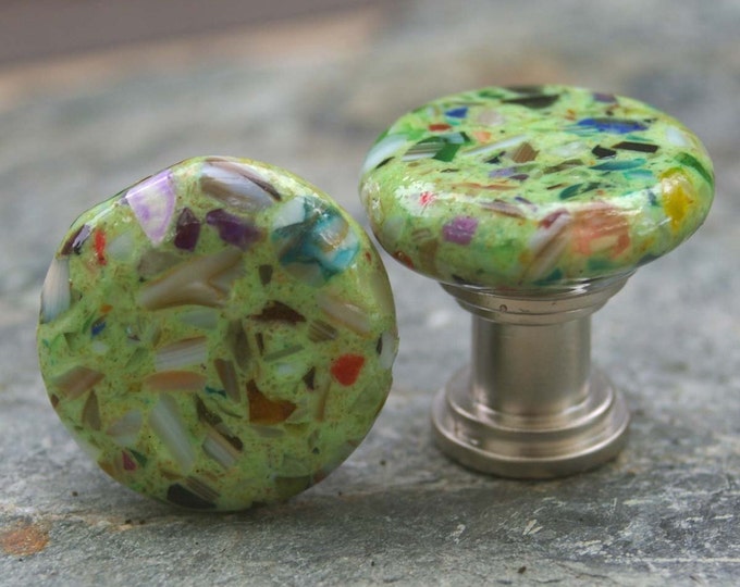 Mosaic Knobs Set of 2 Stone Knobs or Pulls Kitchen Etsy