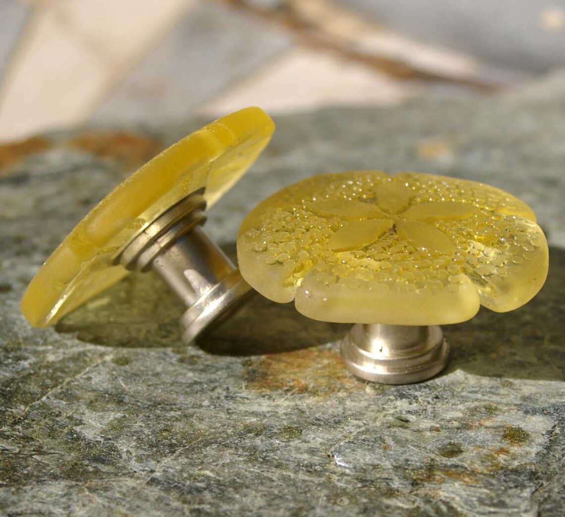 Knobs Glass Knobs Knobs Glass Sand Dollar Etsy