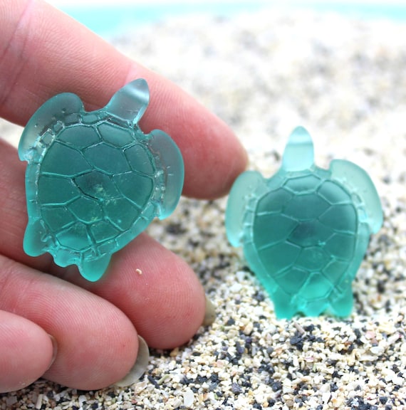 Knobs Turquoise Turtle Beach Glass Cabinet Knobs Cabinet Etsy
