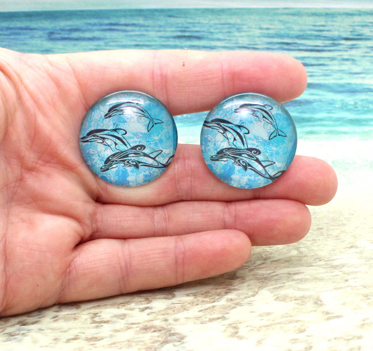 Knobs / 30 Mm DOLPHINS / Ocean Theme / Set of 2 / Etsy Israel