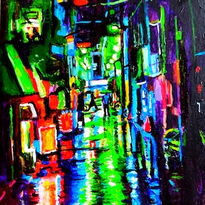 Limited edition  art cityscape japan toyko psychedelic cityscape cyberpunk