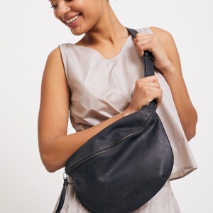 Belt Bag Women, Fanny Pack Leather, Hip Bag, Black Fanny Pack, Fanny pack Women