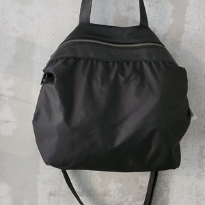 Leather & Nylon Bag, Crossbody Bag, Tote Bag, Water Repellent Zippered Purse, Genuine Leather Handles and part image 1