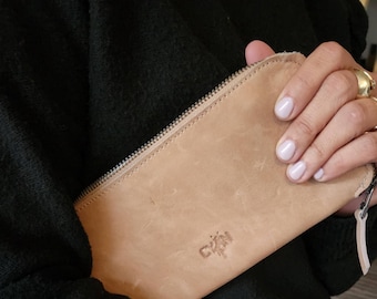 Portafoglio in pelle con cerniera, portafoglio in pelle da donna, portafoglio in pelle premium, regalo per le donne