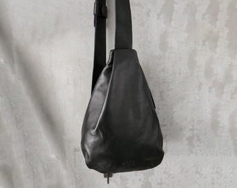 Sling Bag, Triangle Bag, Chest Bag, Crossbody Daypack, Leather Sling Bag, Gift For Him And Her, Sling Bag for Women, Sling Purse