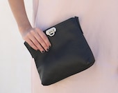 Leather Cross Body Bag, Black Small Leather Bag, Crossbody Purse, Small Handbag