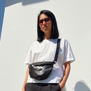 Soft Leather Bum Bag, Fanny Packs for Women, Belt Bag, Pouch Bag for Women, Leather Hip Bag, Waist bag