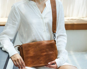 Leather Purse , Crossbody Leather Bag, Leather Shoulder Bag / Cross body, Gift For Daughter, Soft Leather Bag