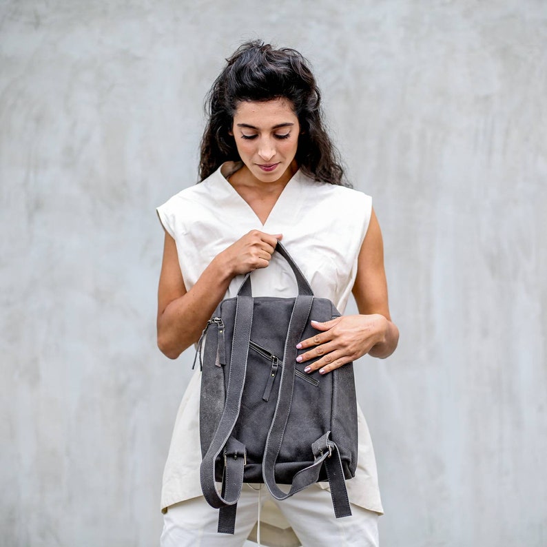 Leather Backpack Women Soft Backpack Black Backpack Purse Small Leather Backpack Mini Backpack