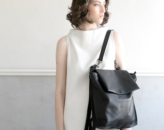 Leather Shoulder Bag, Hobo Bag, Women Leather Purse, Leather Handbag, Women, For her, Work Bag, Francis in Black