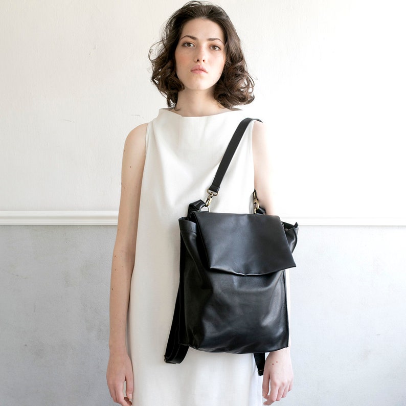 Leather Shoulder Bag, Hobo Bag, Women Leather Purse, Leather Handbag, Women, For her, Work Bag, Francis in Black image 4
