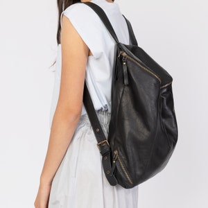 Women Diaper Bag, Women Leather Backpack, Leather Bag, Computer Bag, Laptop Backpack image 3