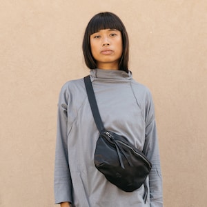 Leder Bauchtasche, Gürteltasche, schwarze Tasche, Leder Hüfttasche, Bauchtasche, Gürteltaschen Damen