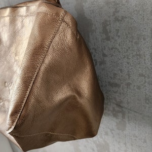 Metallic Leather Bag, Handmade Leather Bag, Metallic Handbag, Woman Leather Bag, Premium Leather Bag, Crossbody Bag, Cross Body Leather Bag image 5
