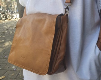 Crossbody Leather Bag, Crossbody Bag, Brown Leather Crossbody Bag, Leather Purse, Unique Handmade Gift for Her