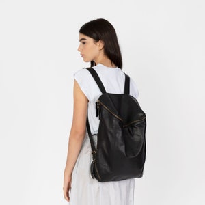 Women Diaper Bag, Women Leather Backpack, Leather Bag, Computer Bag, Laptop Backpack image 4