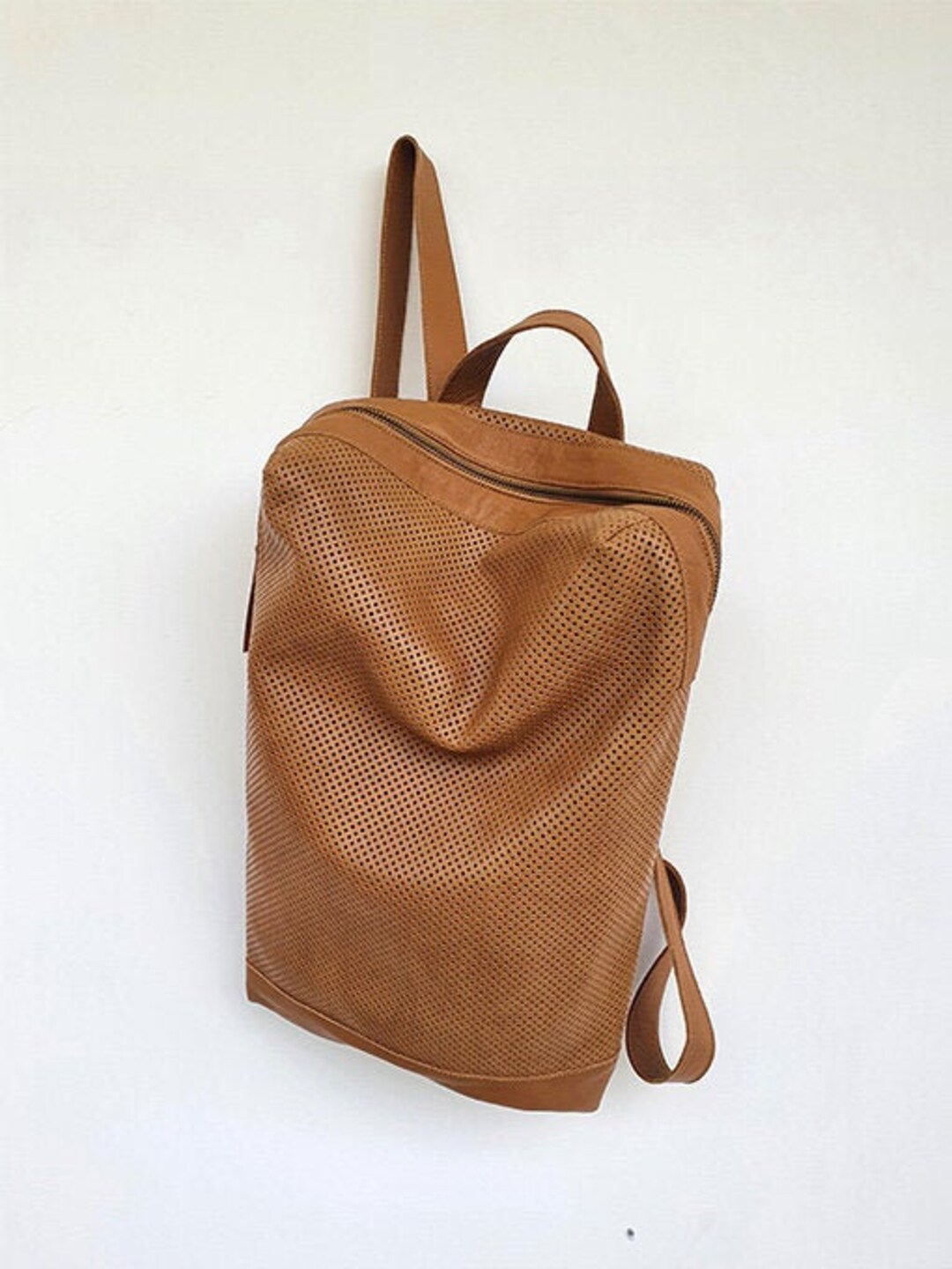 Brown Leather Backpack, Women Rucksack, Computer Bag, Backpack Purse