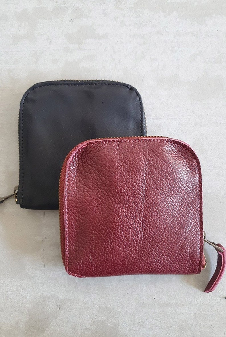 Handmade Women Wallet, Zipper Leather Wallet, Small Checkbook Leather Wallet, shops Women Bifold Wallet, Leather Wallet