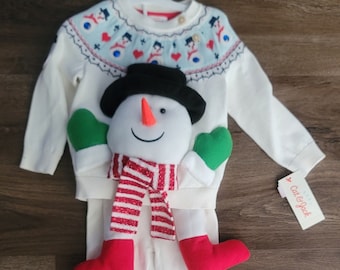 One of a Kind Baby Girls Ugly Snowman Outfit 12 Mos