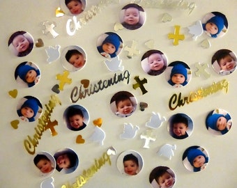 Kia's Custom  Religious Celebration Photo Confetti 100 piece photo order with Accent Pieces