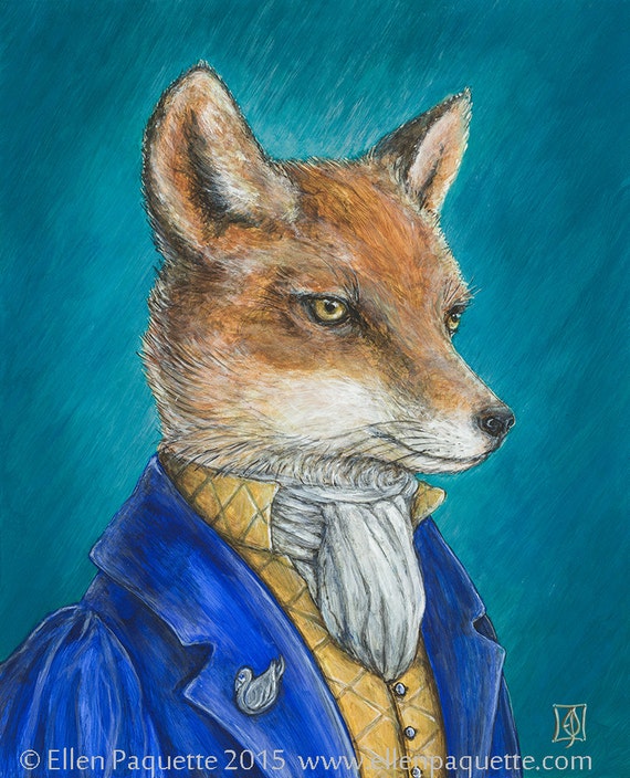 REYNARD the FOX Regency Portrait Fine Art Print Limited | Etsy