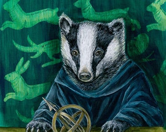 Renaissance Badger Portrait fine art print