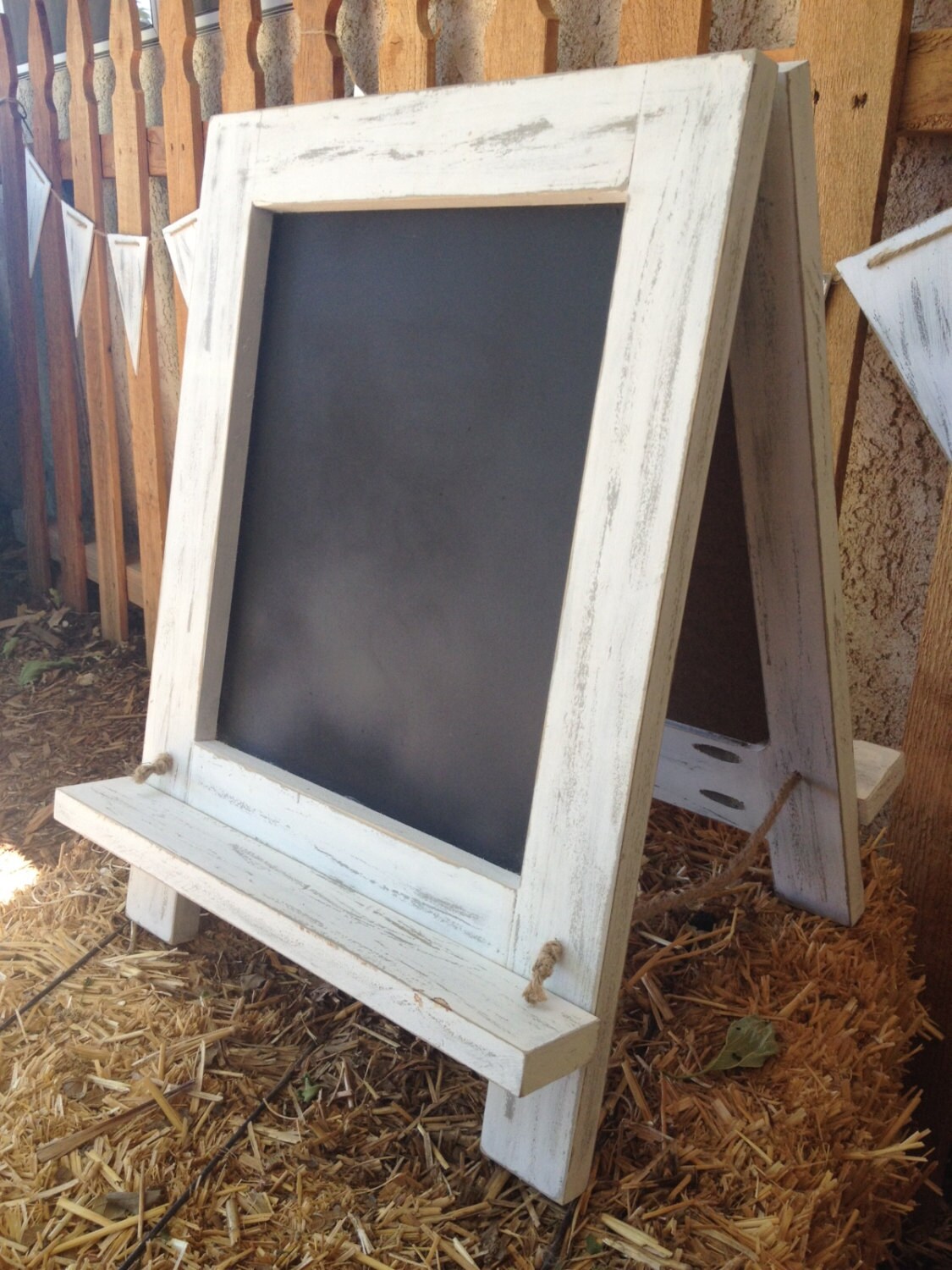The Chalkboard Easel Double Sided Tabletop Hinged Etsy