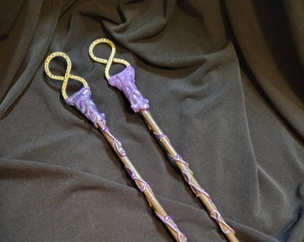 Gold and Purple Witch/Wizard/Fairy/Mermaid/Princess Wands