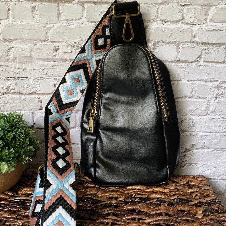 Womens Vegan Leather Sling Bag for Women Sling Purse With Etsy