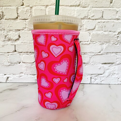 Iced Coffee Drink Sleeve With Handle MEDIUM Sunflower Etsy