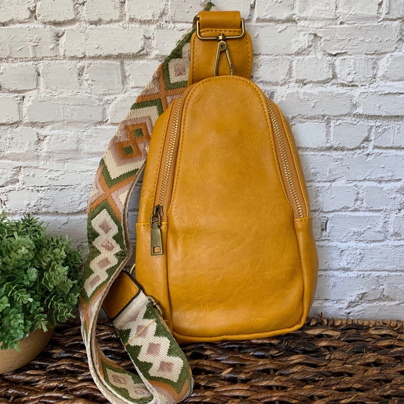 Womens Vegan Leather Sling Bag for Women Sling Purse With Etsy