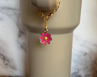 Tumbler Charm Flower, Cute Tumbler Accessories, Tumbler Jewlery, Cup charm for Tumbler, Gifts for teens, Gift for preteens, Tumbler Decor