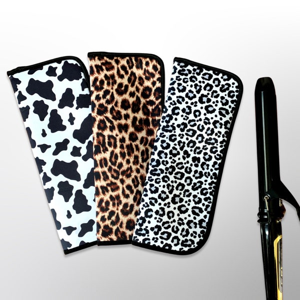 Flat Iron Case, Curling Iron Holder, Flat Iron Holder, Flat Iron Cover, Cow Print Leopard Print Cheetah Print, Flat Iron Travel Case