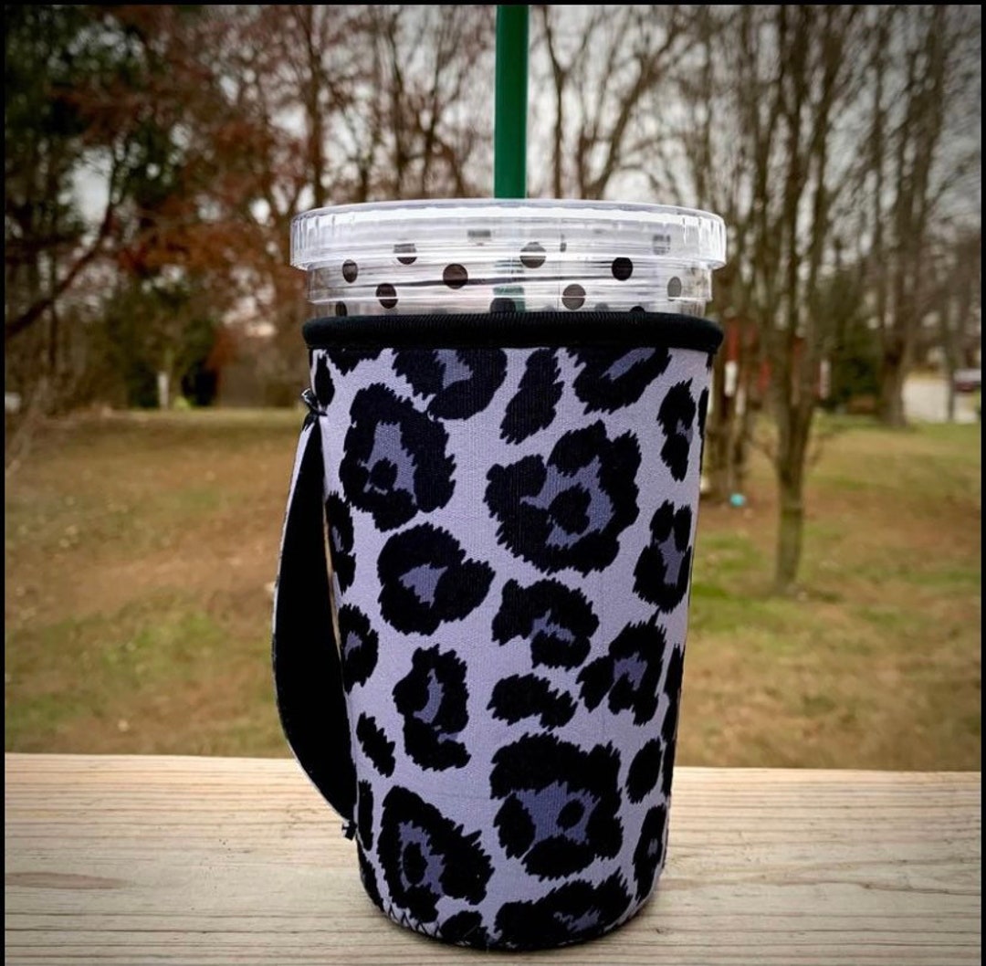 Iced Coffee Sleeve With Handle Large Boho Moon and Sun Celestial Print Iced  Coffee Cup Holder, Beverage Holder for Loaded Tea 